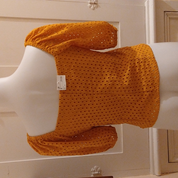 H&M mustard short top Sz S - Picture 4 of 8